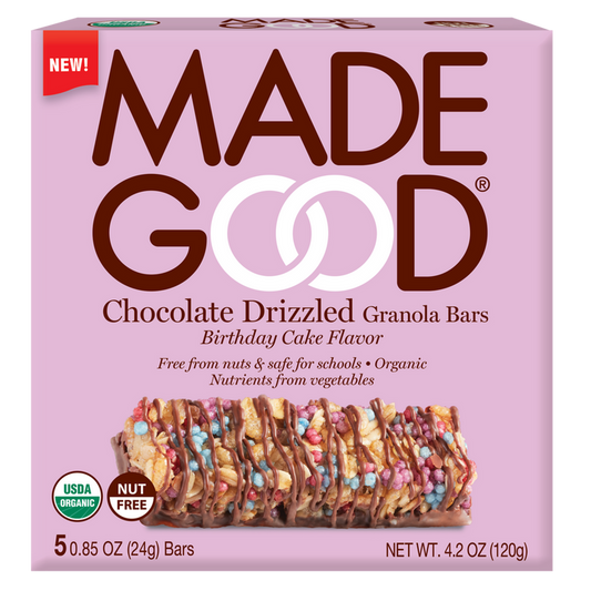 MadeGood Birthday Cake Drizzled Granola Bars 120g 5 Bars