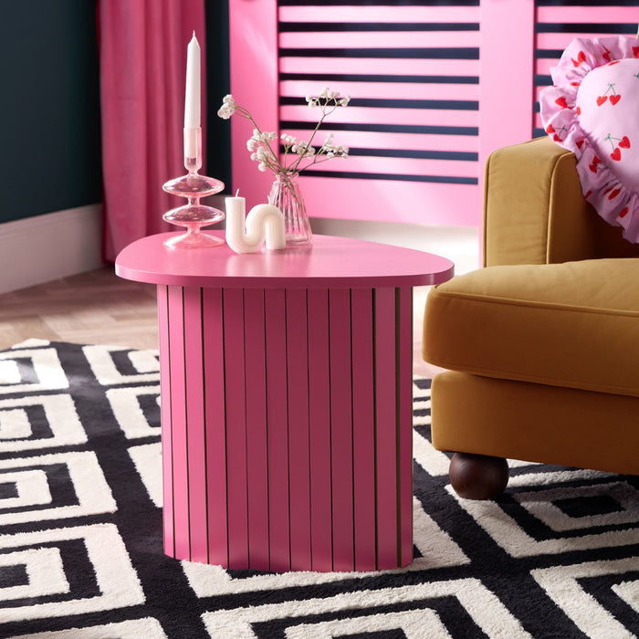 Madison Ribbed Side Table - Hot Pink 🇬🇧