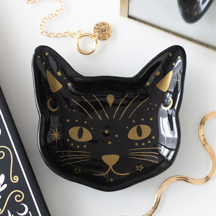 Magick Black Cat Face Trinket Dish 🇬🇧
