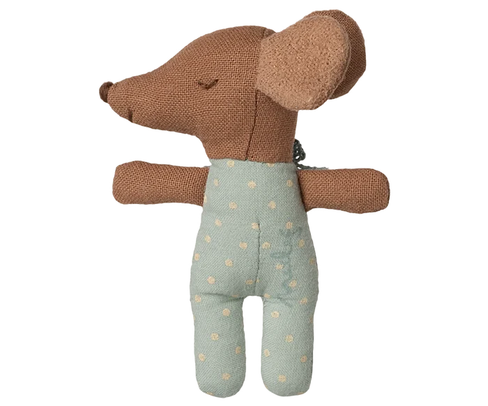Maileg Winter Sleepy Wakey Baby Mouse in Matchbox in Blue