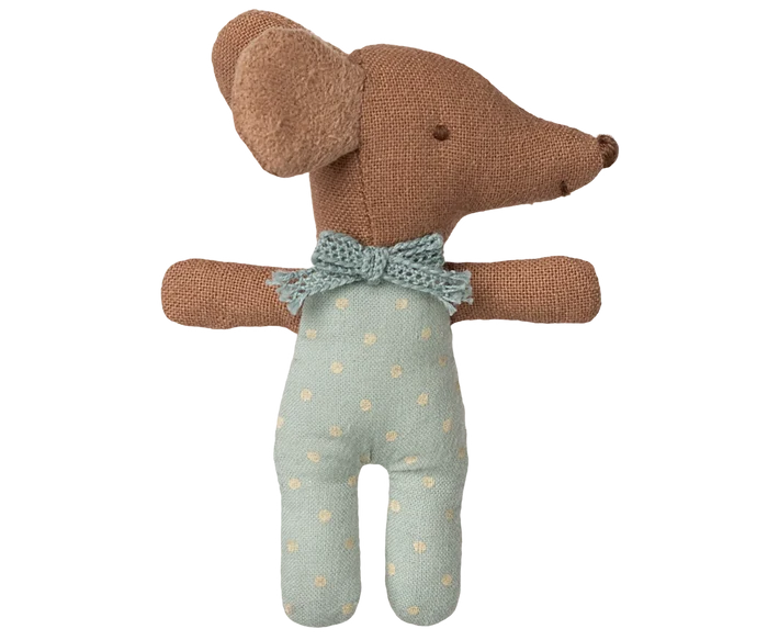 Maileg Winter Sleepy Wakey Baby Mouse in Matchbox in Blue