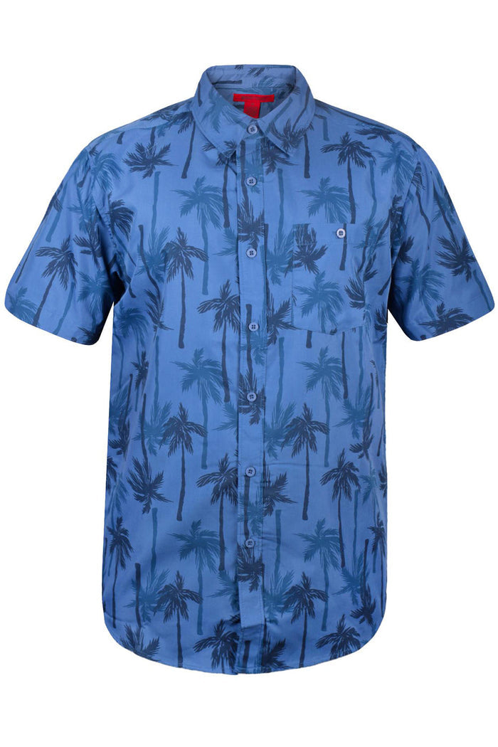 Mens Palm Tree Print Hawaiian Shirt 🇬🇧