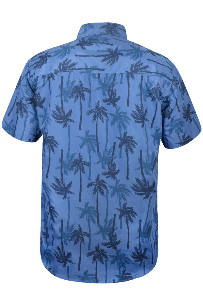 Mens Palm Tree Print Hawaiian Shirt 🇬🇧