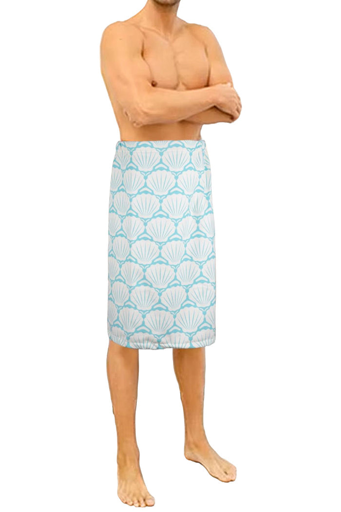 Mens Shell Printed Soft Towel Wrap 🇬🇧