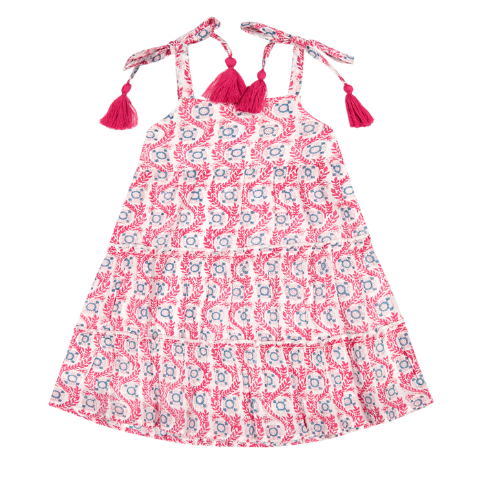 Mer St Barth Bella Shoulder Tie Sundress in Jaipur Bloom
