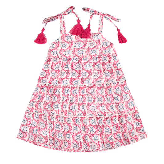 Mer St Barth Bella Shoulder Tie Sundress in Jaipur Bloom