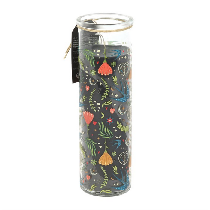 Midnight Bloom Print French Tulip Tube Candle 🇬🇧