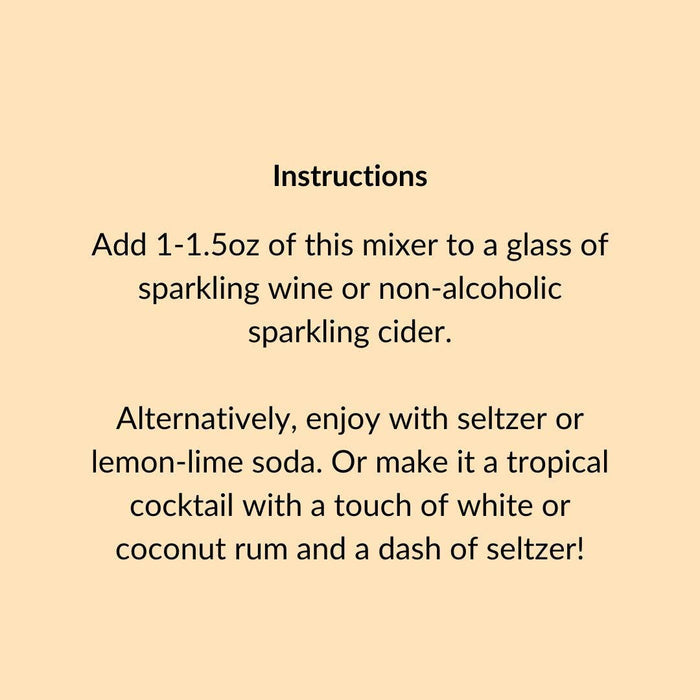 Mimosa Mixer w/ Tangerine & Mango for Cocktails and Mocktails, 16 fl oz