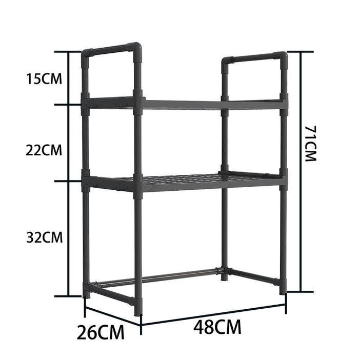Multi-functional Kitchen Microwave Oven Storage Double-layer Kitchen Seasoning Rack 🇨🇳