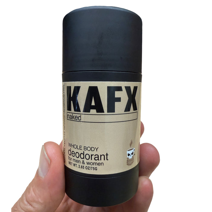 Naked (Unscented) Coffee-Infused Natural Deodorant – Fragrance-Free & Effective