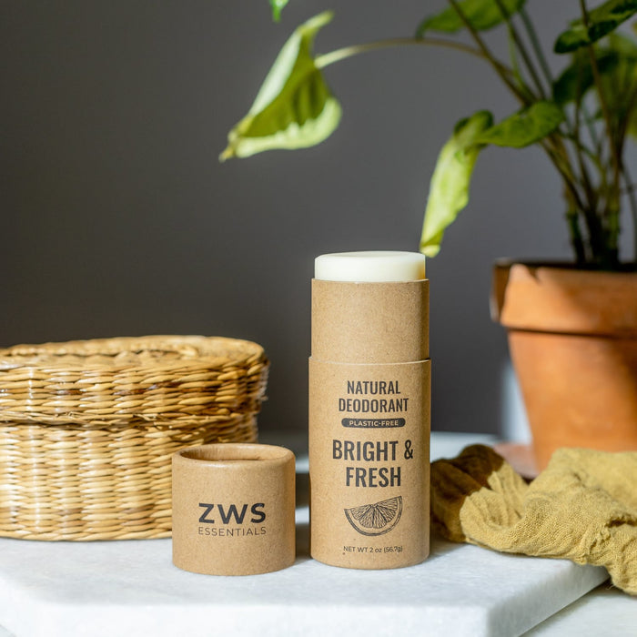 ZWS Essentials Natural Deodorant- ZWS Essentials, Aluminum-Free, Plastic-Free, 2.6 oz
