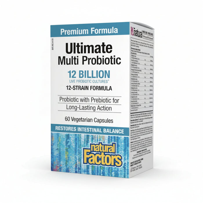 Natural Factors: Ultimate Multi Probiotic 12 Billion Live Probiotic Cultures