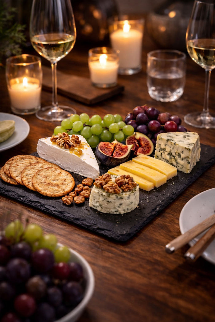 Natural Slate Cheese Board – Serving Platter for Cheese, Charcuterie & Kitchen Display 🇬🇧