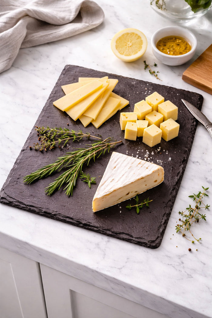 Natural Slate Cheese Board – Serving Platter for Cheese, Charcuterie & Kitchen Display 🇬🇧