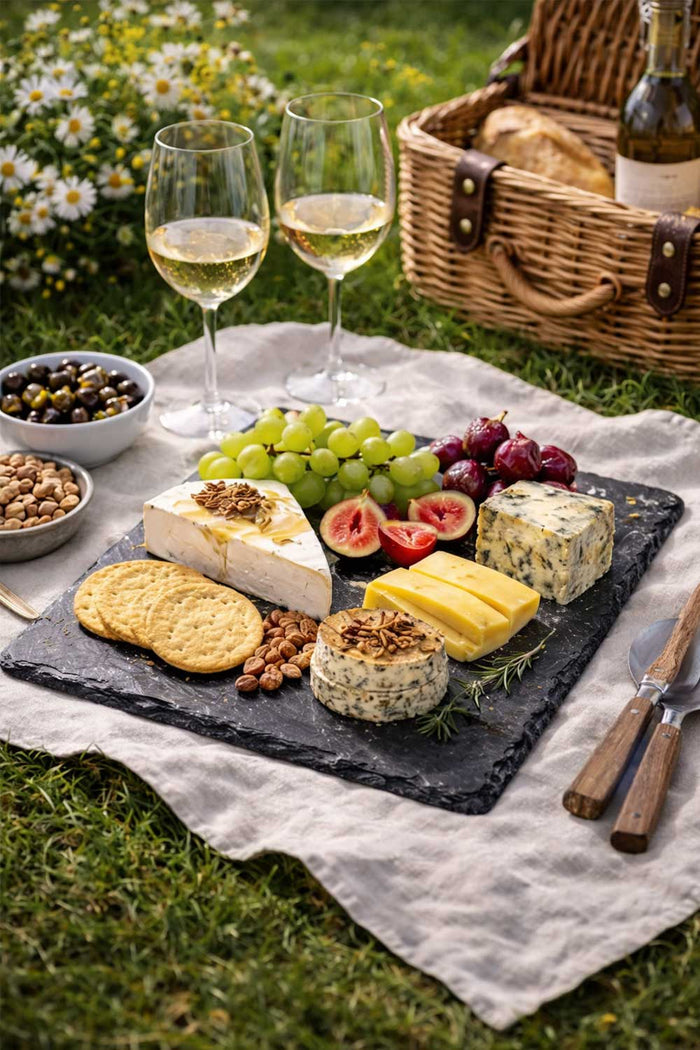Natural Slate Cheese Board – Serving Platter for Cheese, Charcuterie & Kitchen Display 🇬🇧