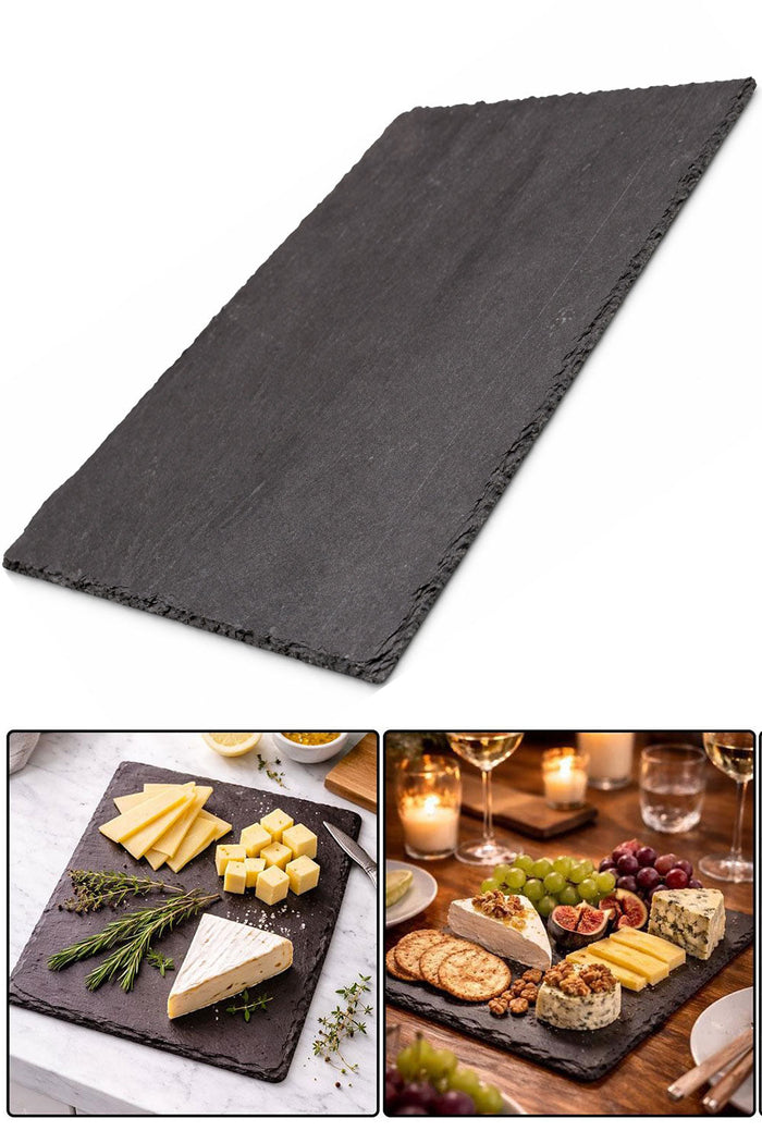 Natural Slate Cheese Board – Serving Platter for Cheese, Charcuterie & Kitchen Display 🇬🇧