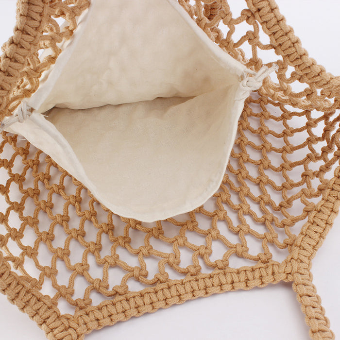 New Simple Handmade Woven Bag Made Of Cotton Rope 🇨🇳