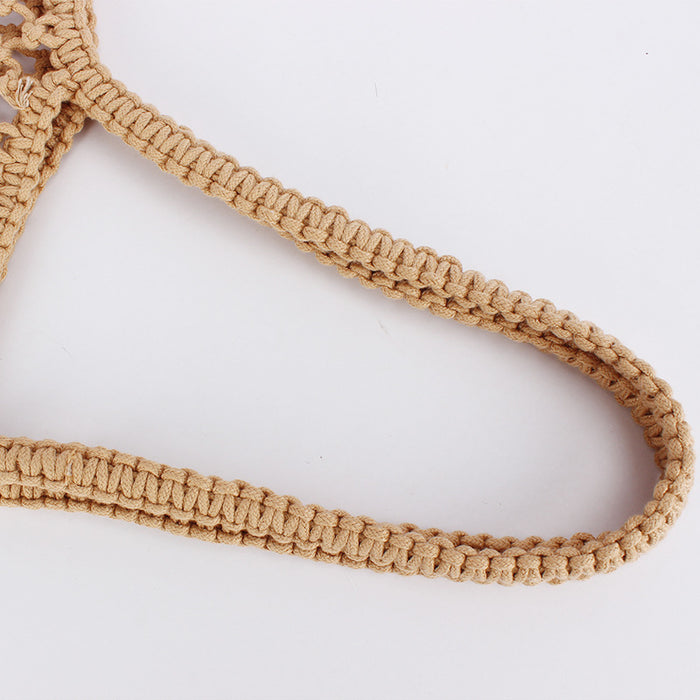 New Simple Handmade Woven Bag Made Of Cotton Rope 🇨🇳