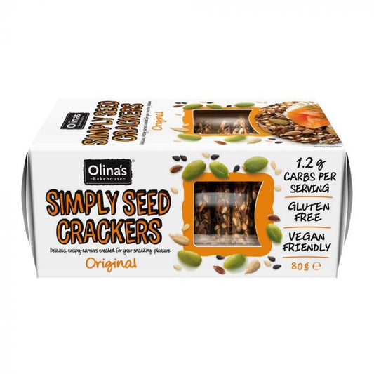 Olina's Bakehouse Simply Seed Crackers Natural 80g