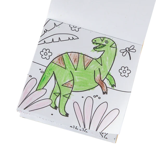 Ooly Carry Along Coloring Book and Crayon Kit - Dinoland