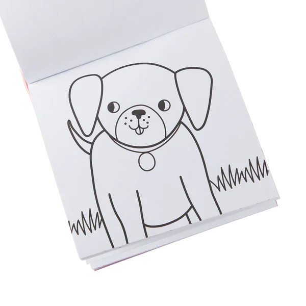 Ooly Carry Along Coloring Book and Crayon Kit - Pet Pals