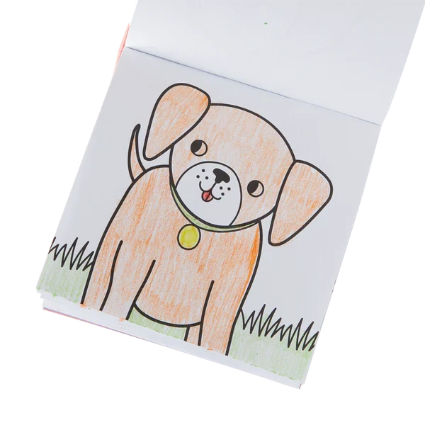 Ooly Carry Along Coloring Book and Crayon Kit - Pet Pals