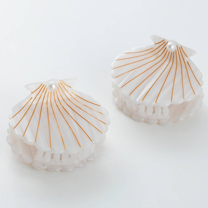 Opal Pearl Seashell | Gold Painted Seashell Claw Clip