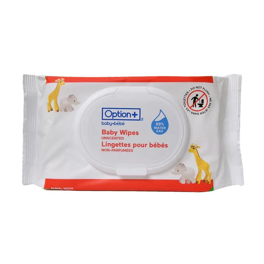 Option+: Baby Wipes, Unscented | 16 Wipes