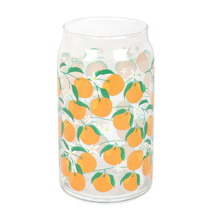 Orange Print Can Glass 🇬🇧