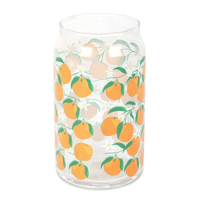 Orange Print Can Glass 🇬🇧