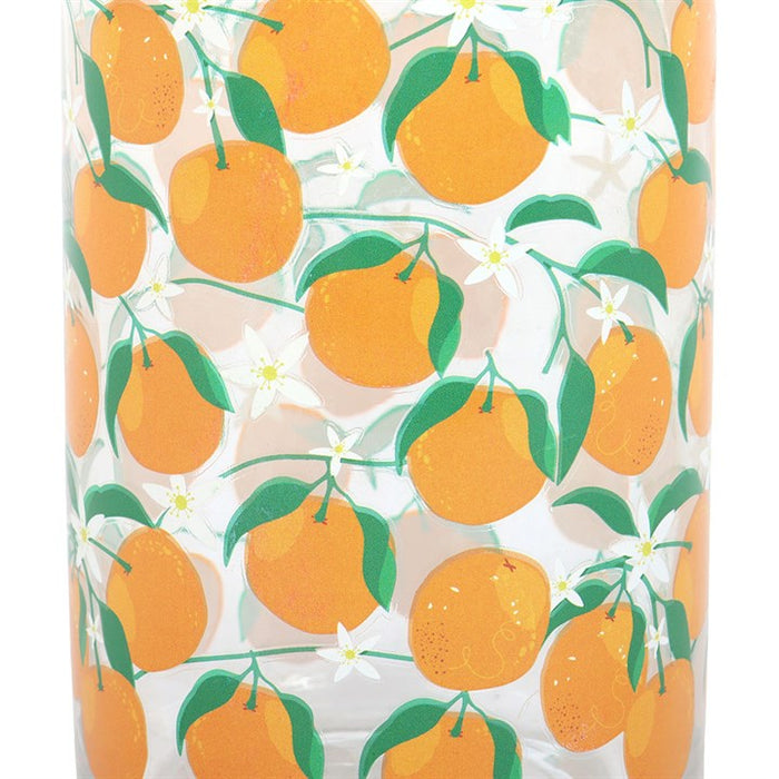 Orange Print Can Glass 🇬🇧