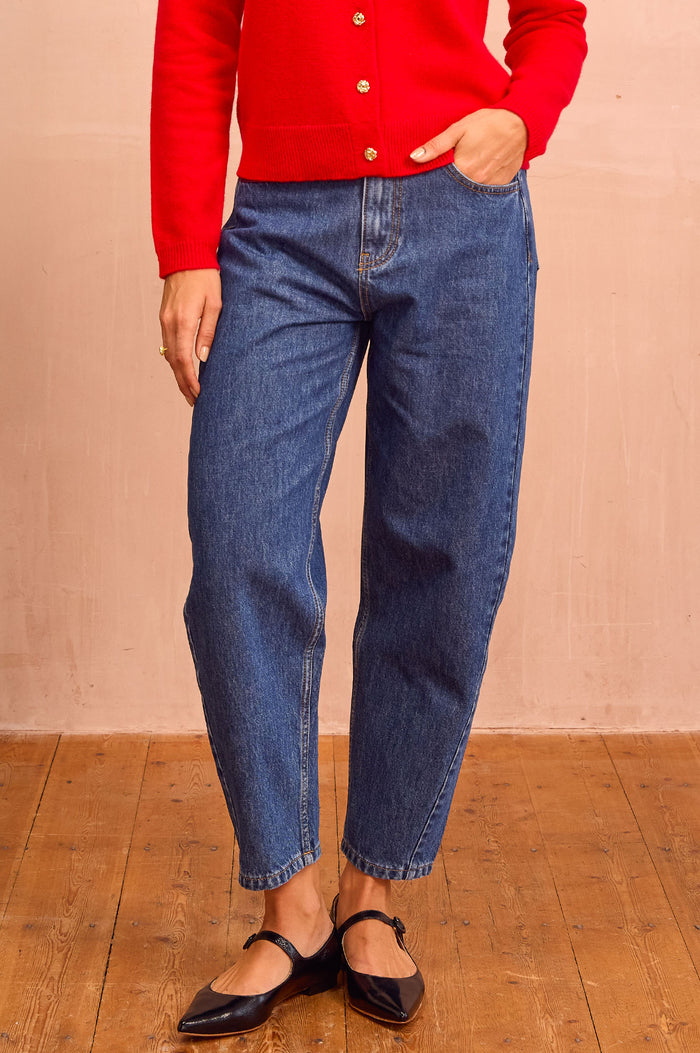 Organic Cotton Barrel Jean | Mid Wash - Aspiga