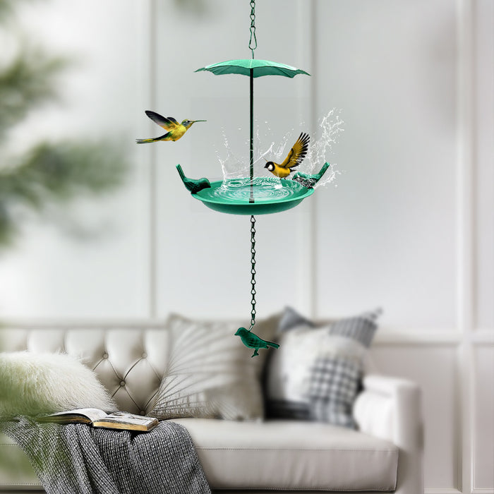 Outdoor Metal Bird House Metal Iron Art Metal Feeder Garden Tub Hummingbird Feeder 🇨🇳