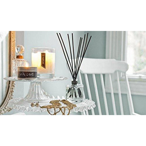 Pairfum London luxury reed diffuser with Classic Neroli & Olive scent, 100ml bottle and 10 reeds for elegant home fragrance.