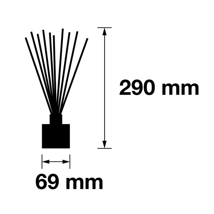 Pairfum London luxury reed diffuser with classic Neroli and Olive scent, 100ml bottle with 10 reeds for home fragrance.