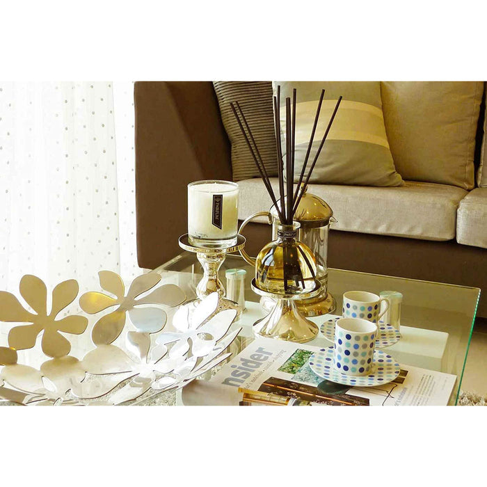 Pairfum London luxury reed diffuser with black orchid scent, 100ml bottle and 10 reeds, elegant beauty home fragrance.