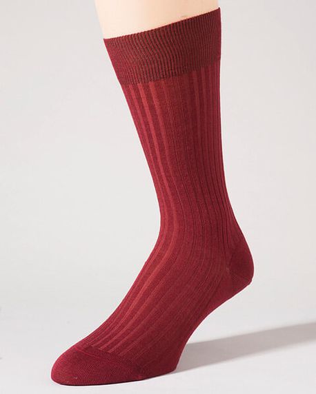 Pantherella Stretch Wool Ankle Socks - Berry - Country Collection