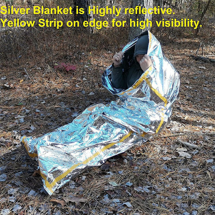 PE Orange Emergency Sleeping Bag for Cold and Heat Insulation for Outdoor Climbing Camping 🇬🇧
