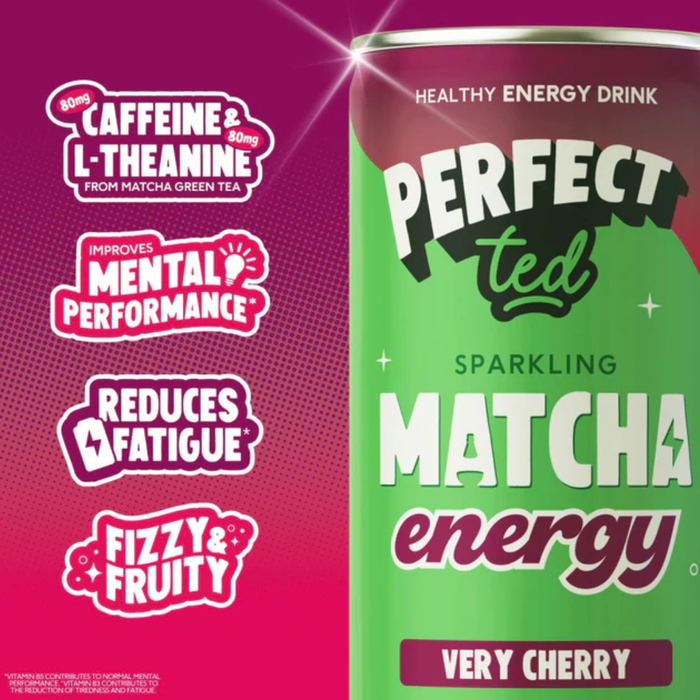 Perfect Ted Very Cherry Matcha Energy Drink 250ml