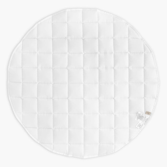 Backside of the Picnic Gingham Play Mat in solid White