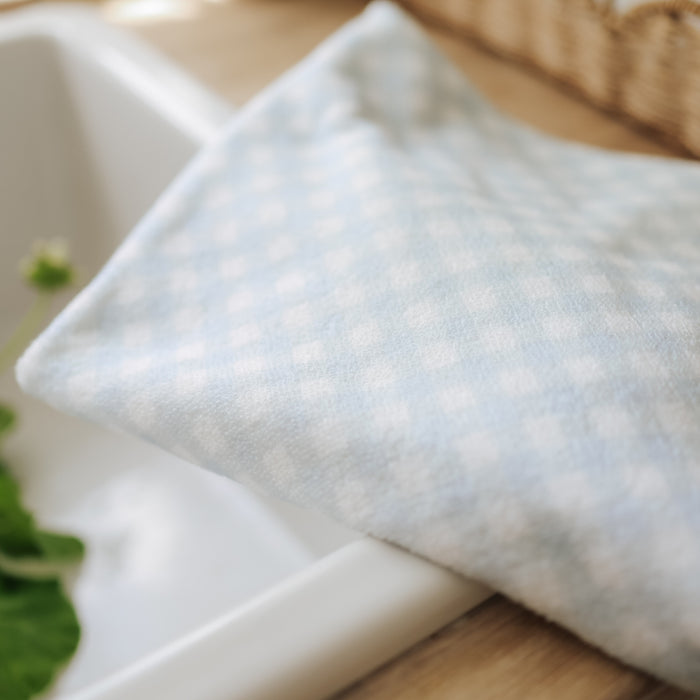 blue gingham towel
