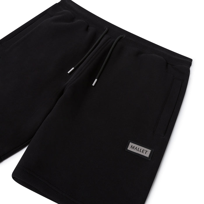 Mallet London - Mens - Plaque Shorts Black Organic Cotton