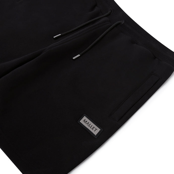 Mallet London - Mens - Plaque Shorts Black Organic Cotton