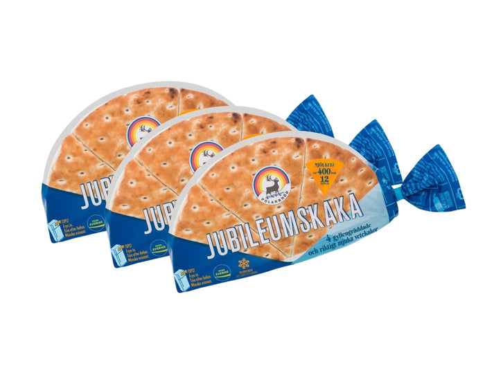 Polarbröd Jubileumskaka 3 × 400g (3 × 14.11 oz) – Authentic Swedish Soft Flatbread