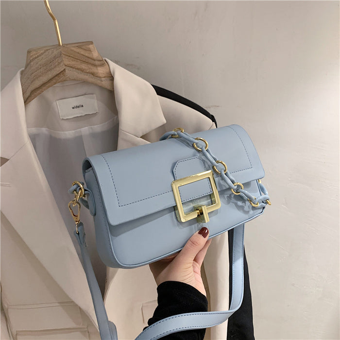 Popular Thick Chain One-shoulder Armpit Small Square Female Texture Simple Messenger Bag 🇨🇳