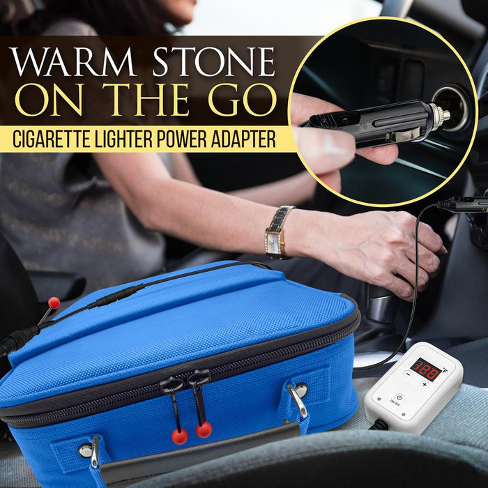 Portable Massage Stone Warmer - Relieve Tension, Basalt Stones, Blue