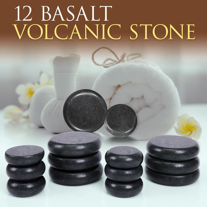 Portable Massage Stone Warmer - Relieve Tension, Basalt Stones, Blue
