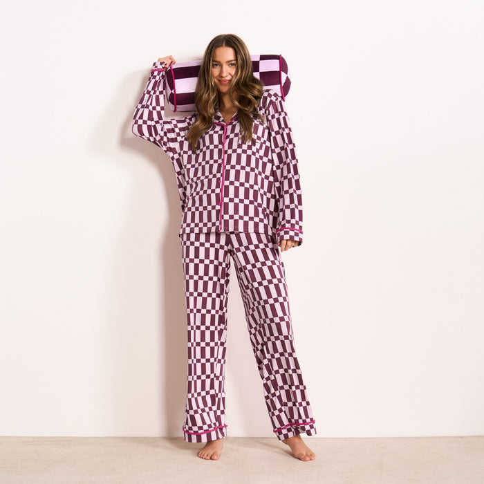 Print Piped Edge Jersey Pyjama Set 🇬🇧