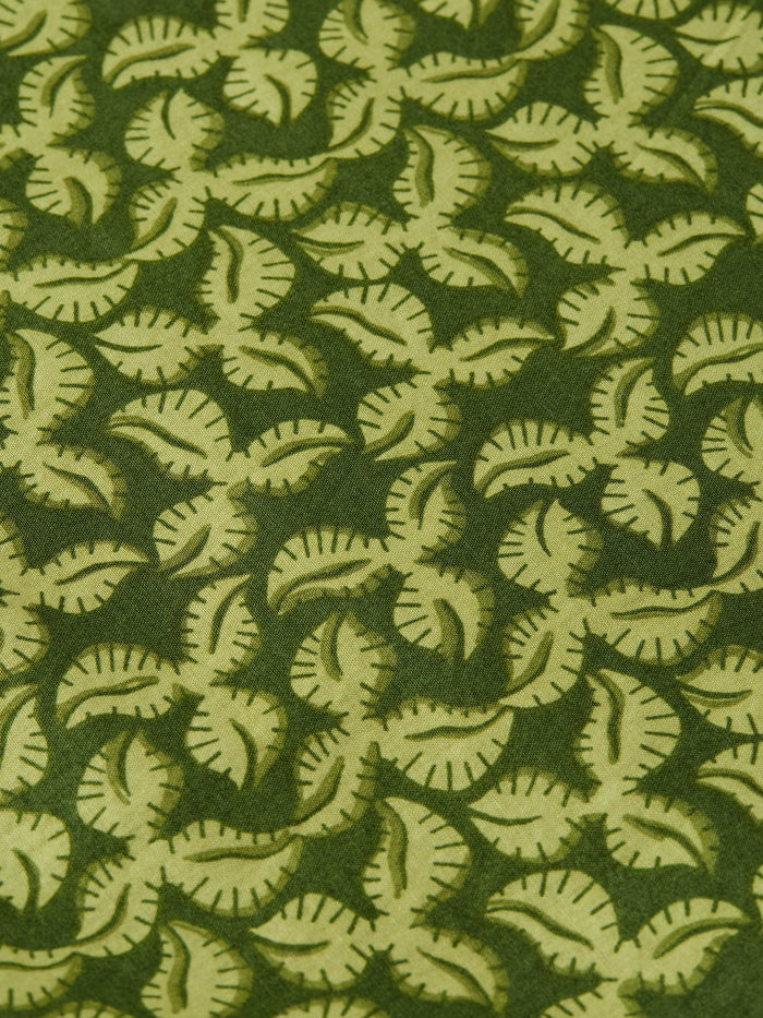 Printed Cotton Voile Shorts Mini Cactus Garden Green