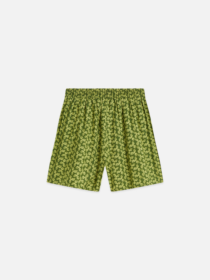 Printed Cotton Voile Shorts Mini Cactus Garden Green